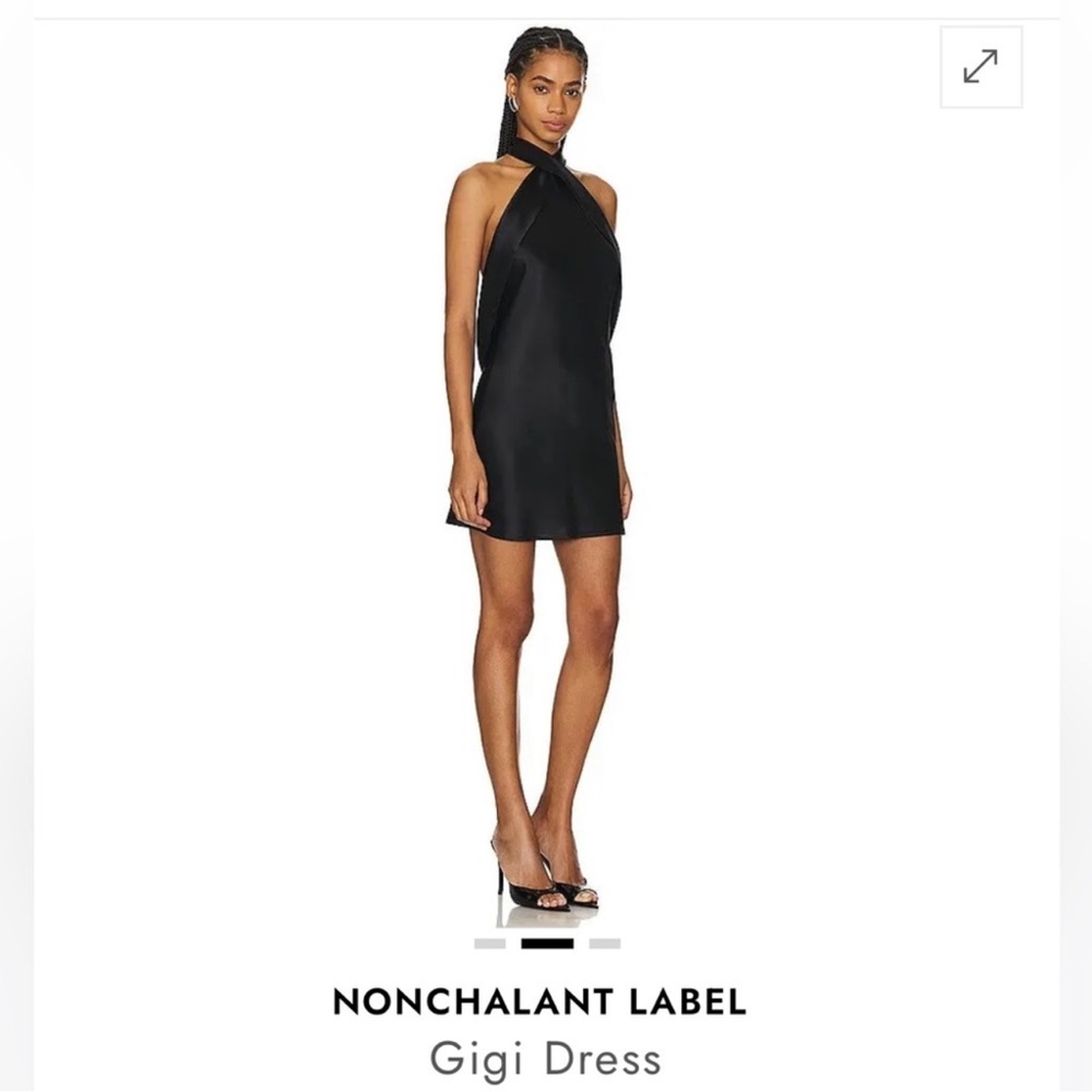 NONchalant Black Halter Mini Dress Size Small